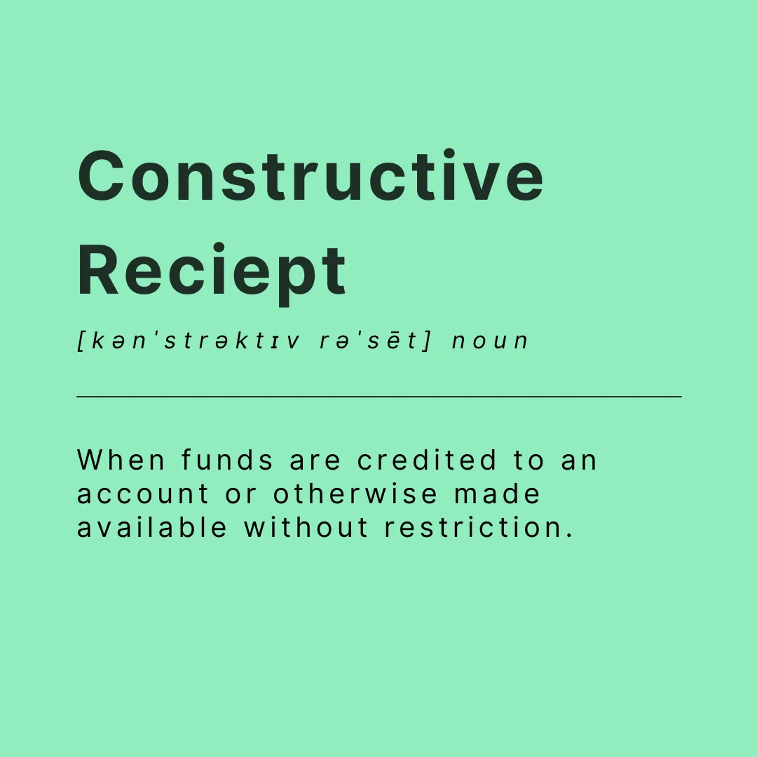 Constructive Receipt 1031 exchange